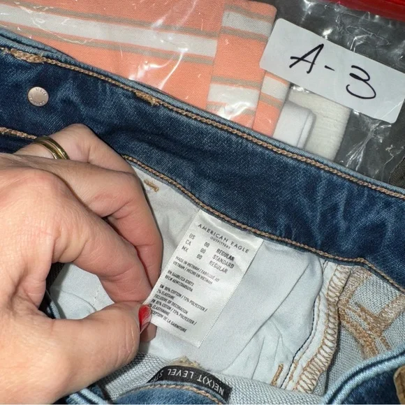 American Eagle NWT! Next Level Stretch Blue Wash Hi-Rise Jegging Jeans Size 00 - Picture 8 of 15